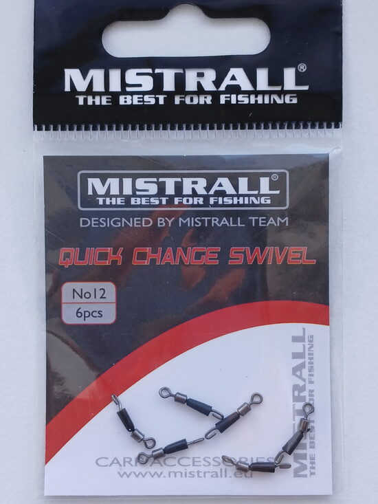 Mistrall Quick change swivel, nr.12, 6psc/pack
